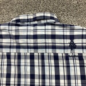 Vintage Anchor Blue Shirt Mens Extra Large‎ Button Up Embroidered Logo Y2K
